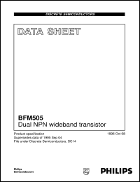 datasheet for BFM505 by Philips Semiconductors