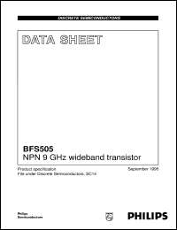 datasheet for BFS505 by Philips Semiconductors