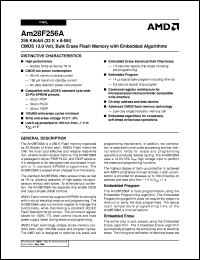 datasheet for AM28F256A-70JEB by AMD (Advanced Micro Devices)