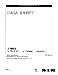 datasheet for BFR53 by Philips Semiconductors
