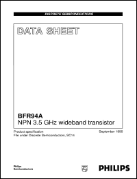datasheet for BFR94A by Philips Semiconductors