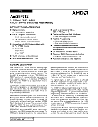 datasheet for AM28F512-70PE by AMD (Advanced Micro Devices)