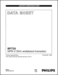 datasheet for BFT25 by Philips Semiconductors