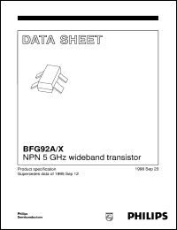 datasheet for BFG92A by Philips Semiconductors