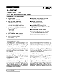 datasheet for AM28F010-70PEB by AMD (Advanced Micro Devices)