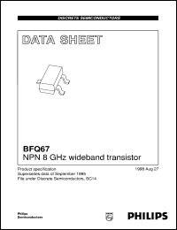 datasheet for BFQ67 by Philips Semiconductors