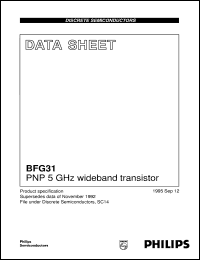 datasheet for BFG31 by Philips Semiconductors