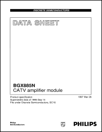 datasheet for BGX885N by Philips Semiconductors