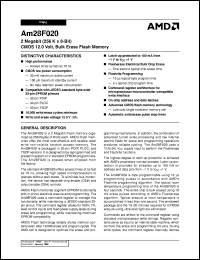 datasheet for AM28F020-200JCB by AMD (Advanced Micro Devices)