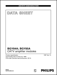 datasheet for BGY84A by Philips Semiconductors