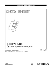 datasheet for BGE67BO/SC by Philips Semiconductors
