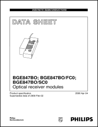 datasheet for BGE847BO by Philips Semiconductors