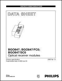 datasheet for BGO847/SCO by Philips Semiconductors