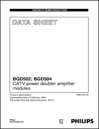 datasheet for BGD502 by Philips Semiconductors