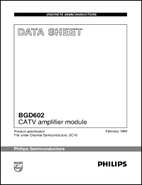 datasheet for BGD602 by Philips Semiconductors