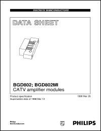 datasheet for BGD802 by Philips Semiconductors