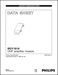 datasheet for BGY1816 by Philips Semiconductors