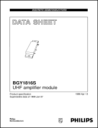 datasheet for BGY1816S by Philips Semiconductors