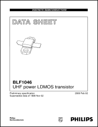 datasheet for BLF1046 by Philips Semiconductors