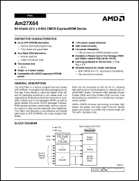datasheet for AM27X64-70PI by AMD (Advanced Micro Devices)