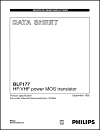 datasheet for BLF177 by Philips Semiconductors