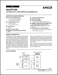 datasheet for AM27X128-200JC by AMD (Advanced Micro Devices)
