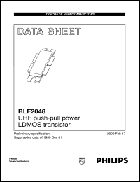 datasheet for BLF2048 by Philips Semiconductors
