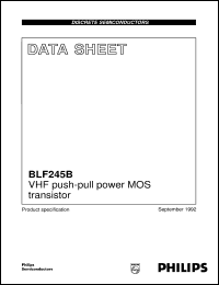 datasheet for BLF245B by Philips Semiconductors