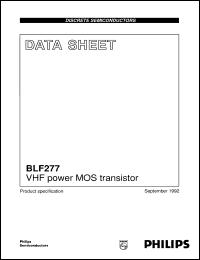 datasheet for BLF277 by Philips Semiconductors