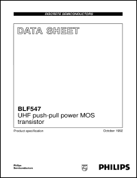 datasheet for BLF547 by Philips Semiconductors