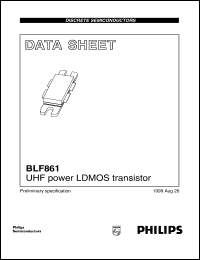 datasheet for BLF861 by Philips Semiconductors