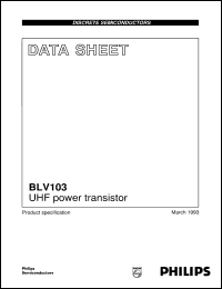 datasheet for BLV103 by Philips Semiconductors