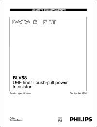 datasheet for BLV58 by Philips Semiconductors