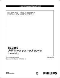 datasheet for BLV859 by Philips Semiconductors