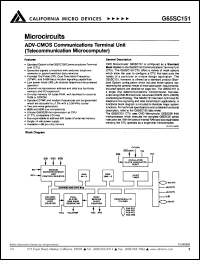 datasheet for G65SC151DI-2 by California Micro Devices