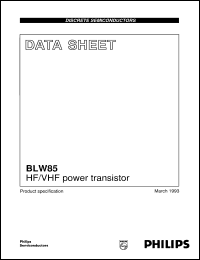 datasheet for BLW85 by Philips Semiconductors