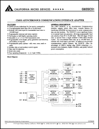 datasheet for G65SC51PI-1 by California Micro Devices