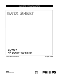 datasheet for BLW97 by Philips Semiconductors