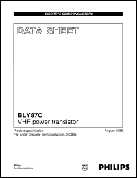 datasheet for BLY87C by Philips Semiconductors