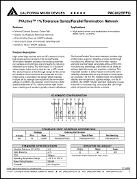 datasheet for PAC002SPFQ by California Micro Devices