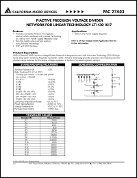 datasheet for PAC27A03R by California Micro Devices