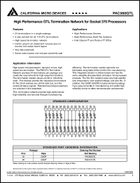 datasheet for PAC560GTL by California Micro Devices