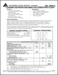 datasheet for PACDN016S by California Micro Devices