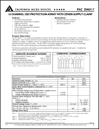 datasheet for PACDN017Q by California Micro Devices