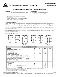 datasheet for PACDN042Y6 by California Micro Devices