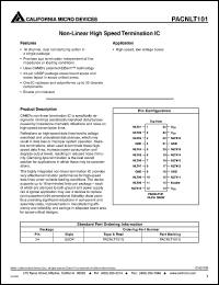 datasheet for PACNLT101Q by California Micro Devices