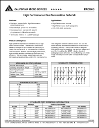 datasheet for PAC470R4GQ by California Micro Devices