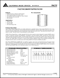 datasheet for PAC100/101TFQ by California Micro Devices