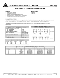 datasheet for PACV35-02S by California Micro Devices