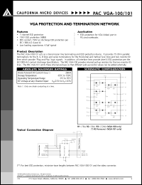 datasheet for PACVGA-100 by California Micro Devices